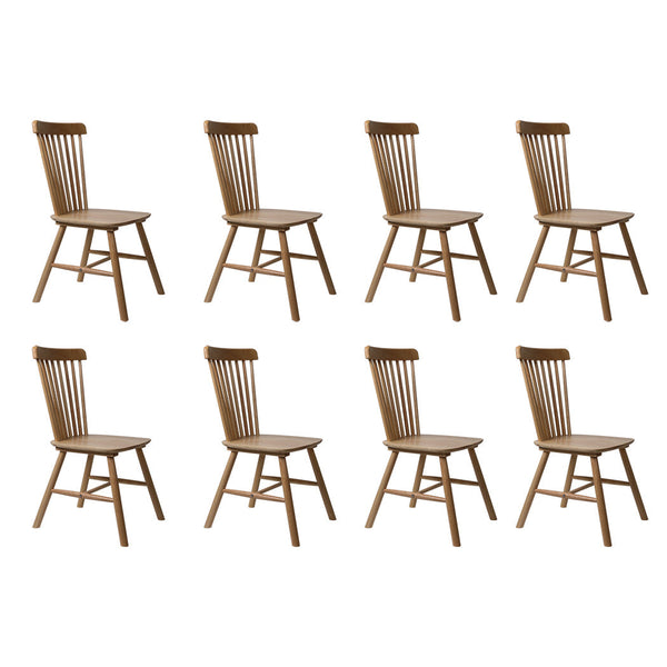 Levede 8X Kitchen Windor Oak Dining Chairs