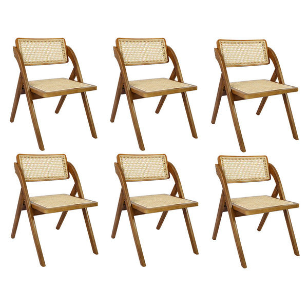 Levede 6X Foldable Rattan Dining Chairs