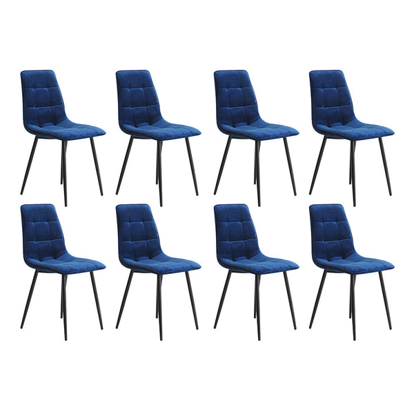 Levede 4X Kitchen Velvet Blue Dining Chairs