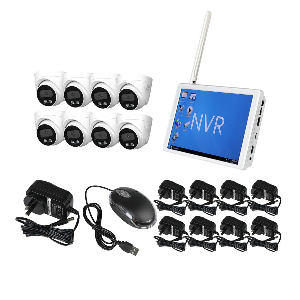 8 Sets Of Wireless Security Camera System Round Security Cameras