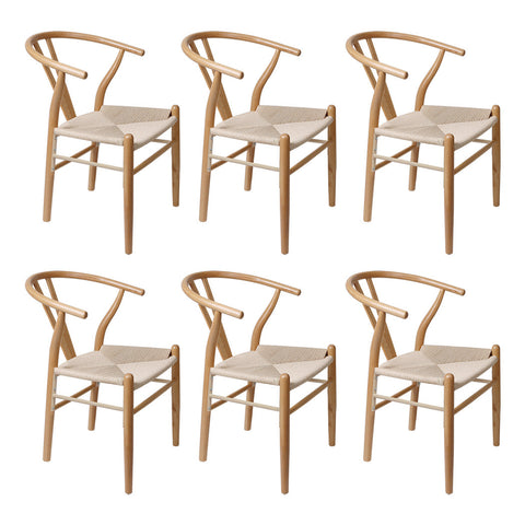 Levede 6X Wooden Hans Dining Chairs