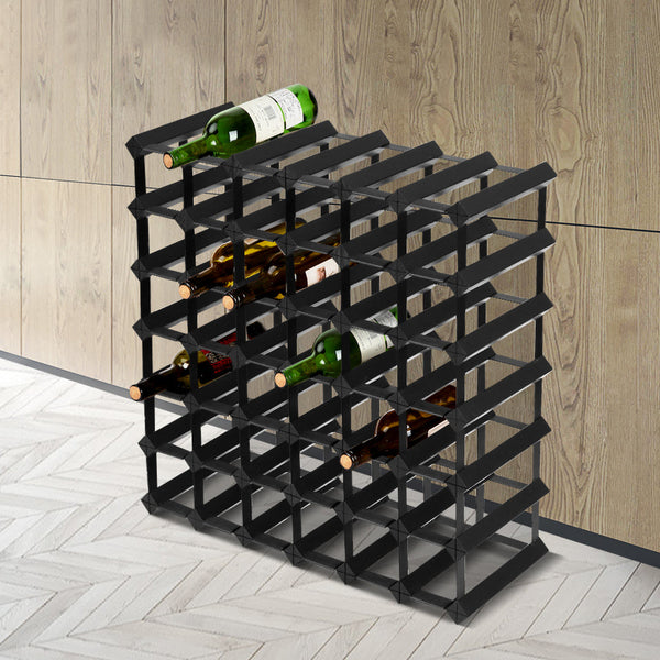 Artiss Wine Rack 42 Bottle Black Racks