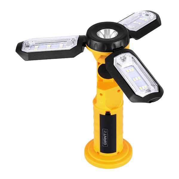 Giantz Work Light Rechargeable Usb Cordless Led Lamp Hook Rotation Folding Torches & Work Lights