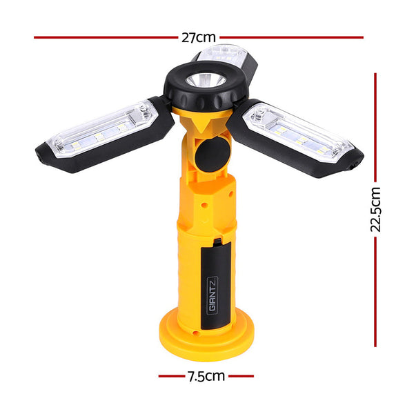 Giantz Work Light Rechargeable Usb Cordless Led Lamp Hook Rotation Folding Torches & Work Lights