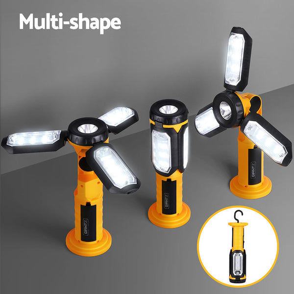 Giantz Work Light Rechargeable Usb Cordless Led Lamp Hook Rotation Folding Torches & Work Lights