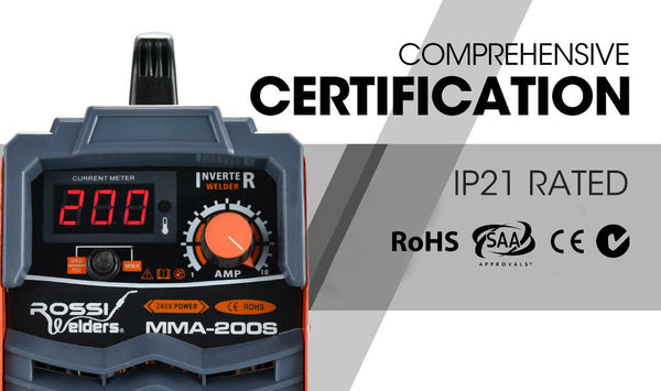 Rossi Stick Welder 200 Amp Inverter Welding Machine Mma Portable Arc Dc 200A Gas Inverter Welders