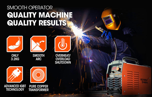 Rossi Stick Welder 200 Amp Inverter Welding Machine Mma Portable Arc Dc 200A Gas Inverter Welders
