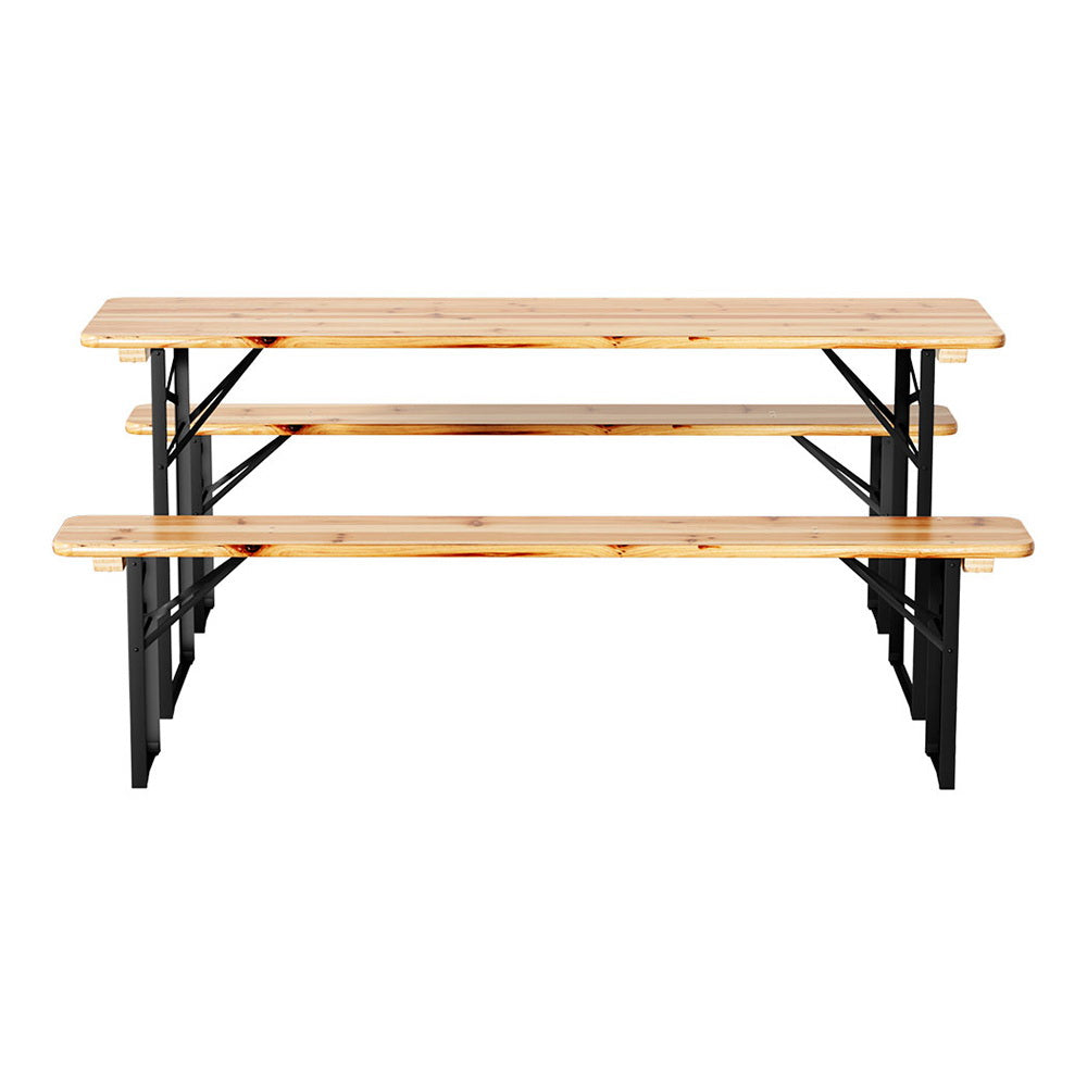 Patio Furniture Sets Gardeon 3 Pcs Outdoor Furniture Dining Set Lounge Setting Patio Wooden Bench