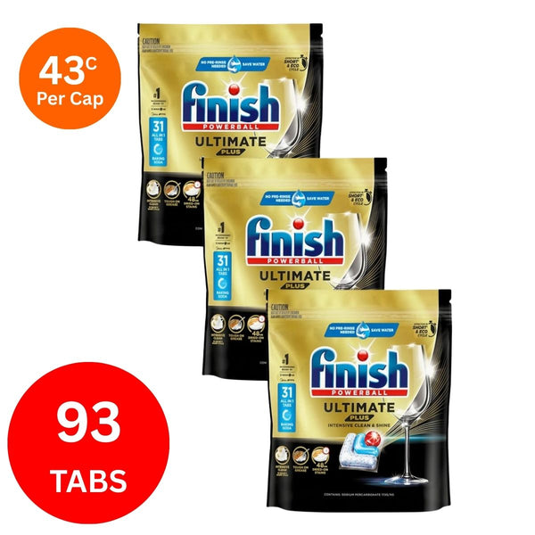 Finish Ultimate Plus X 93 Baking Soda Dishwasher Tablets
