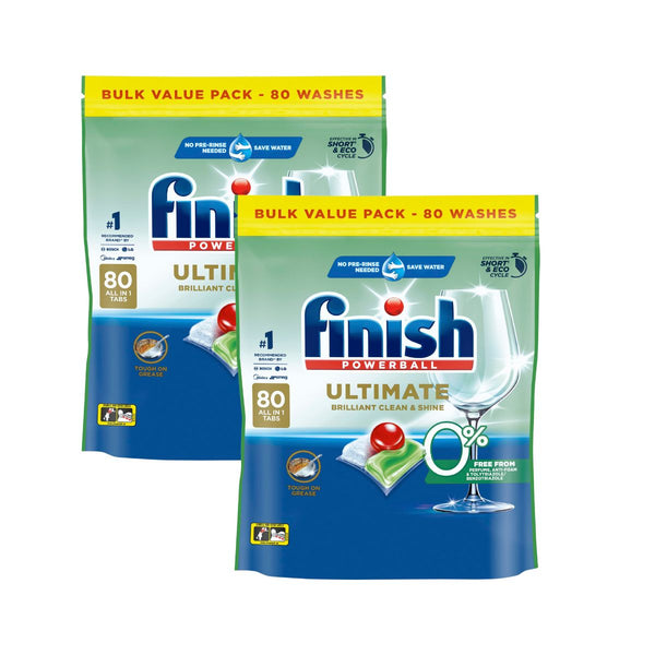 Finish Ultimate 0% Foam 160 Dishwasher Tablets Cleaning Products