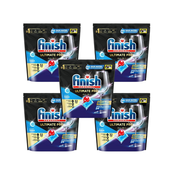 Finish Ultimate Pro 160 Baking Soda Dishwasher Tablets Cleaning Products