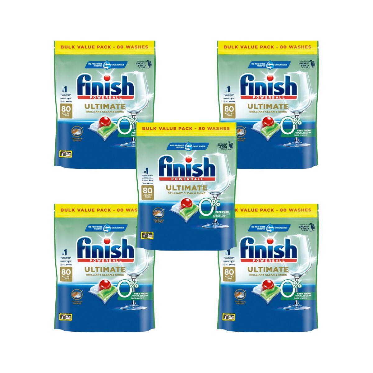 Finish Ultimate 0% Foam 400 Dishwasher Tablets Cleaning Products