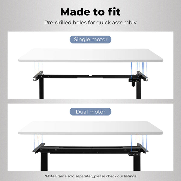Levede Desktop For Motorised Adjustable White 120X60cm (Desktop Only) Standing Desks