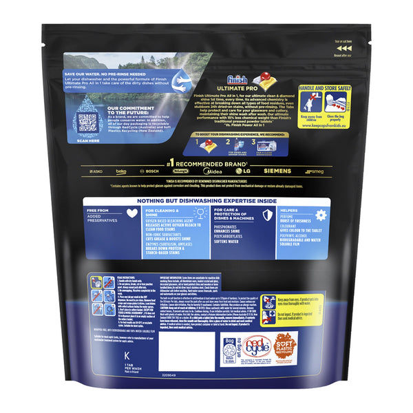 Finish Ultimate Pro 224 Baking Soda Dishwasher Tablets Cleaning Products
