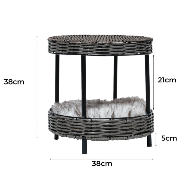 Pawz Rattan Pet Bed Elevated Raised Pet Beds