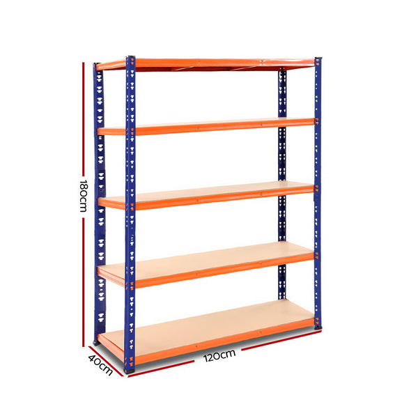 Giantz 1.8M Garage Shelving Warehouse Rack Pallet Racking Storage Shelve Blue Tool Shelving & Racking Systems
