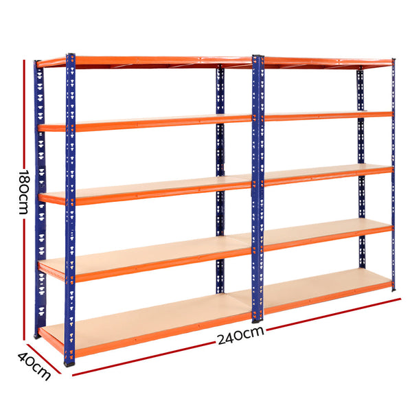 Giantz 2.4Mx1.8M Garage Shelving Warehouse Rack Pallet Racking Storage Blue Tool Shelving & Racking Systems