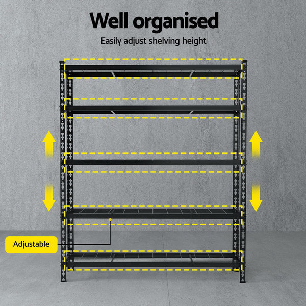 1.8Mx1.2M Giantz Garage Shelving Warehouse Rack Tool Shelving & Racking Systems