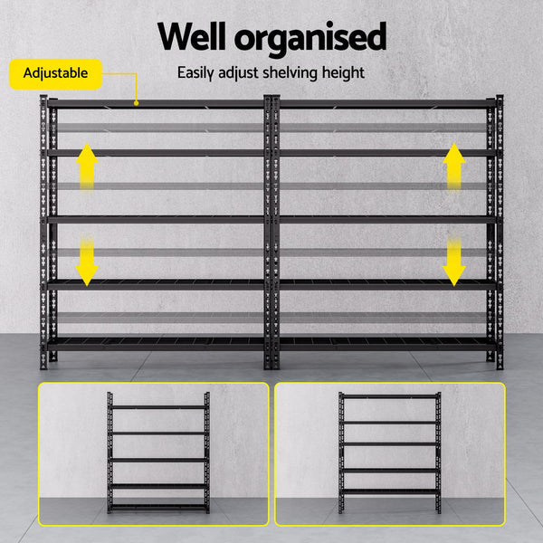1.8Mx2.4M Giantz Garage Shelving Warehouse Rack Tool Shelving & Racking Systems