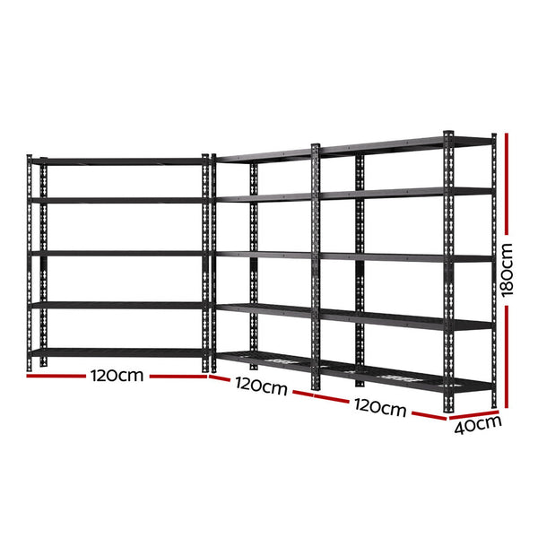 3 X 1.8M Giantz Garage Shelving Warehouse Rack Tool Shelving & Racking Systems