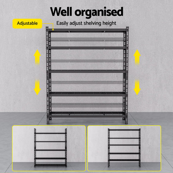 5 X 1.8M Giantz Garage Shelving Warehouse Rack Tool Shelving & Racking Systems