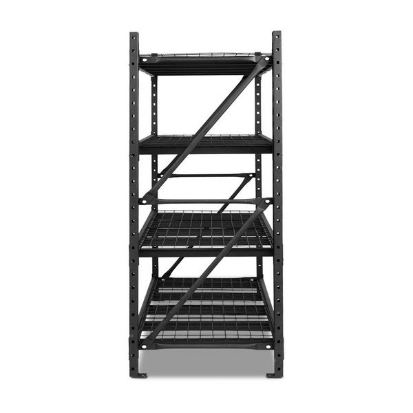 Giantz 2Mx2m Garage Shelving Warehouse Rack Pallet Racking Storage Shelve Black Tool Shelving & Racking Systems