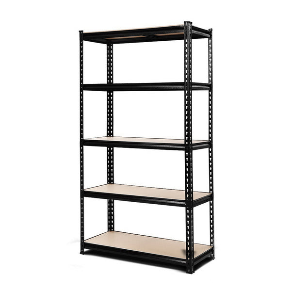 Giantz 1.5M Garage Shelving Warehouse Rack Pallet Racking Storage Shelve Black Tool Shelving & Racking Systems