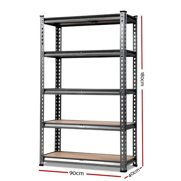Giantz 1.8M Garage Shelving Warehouse Rack Pallet Racking Storage Shelf Charcoal Tool Shelving & Racking Systems