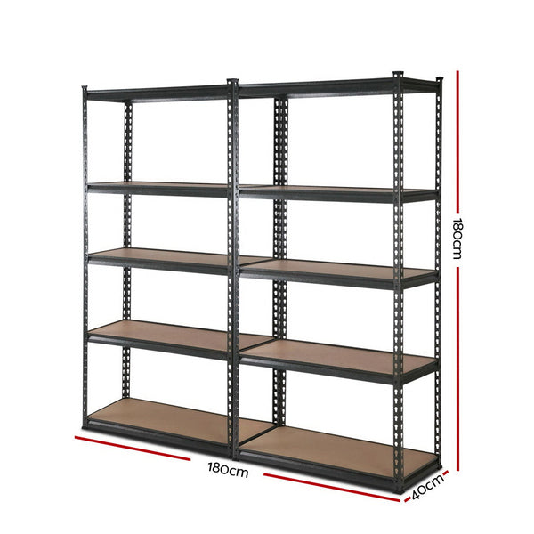 Giantz 2X1.8M Garage Shelving Warehouse Rack Pallet Racking Storage Charcoal Tool Shelving & Racking Systems