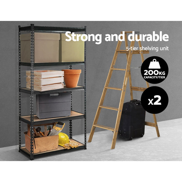 Giantz 2X1.8M Garage Shelving Warehouse Rack Pallet Racking Storage Charcoal Tool Shelving & Racking Systems