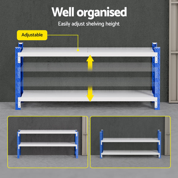 Giantz 2Mx0.9M Warehouse Shelving Garage Rack Tool Shelving & Racking Systems
