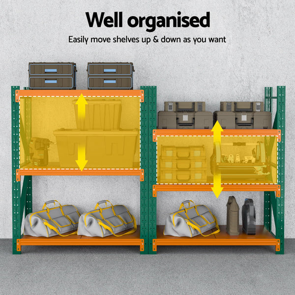 Giantz 1.2Mx1.5M Garage Shelving Warehouse Rack Tool Shelving & Racking Systems