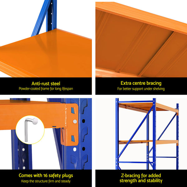 Giantz 4Mx1.8M Warehouse Shelving Garage Rack Tool Shelving & Racking Systems