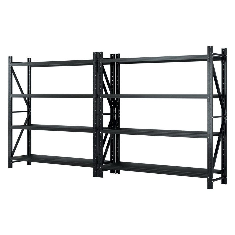 Giantz 4Mx2m Garage Shelving Warehouse Rack Black Tool Shelving & Racking Systems