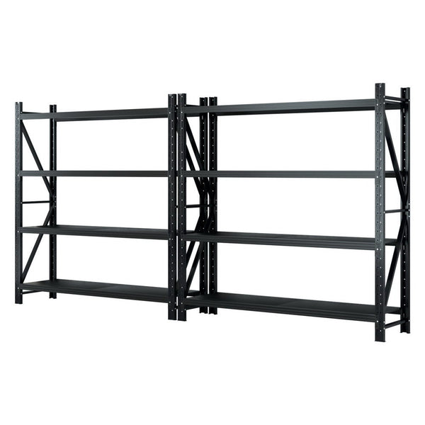 Giantz 4Mx2m Garage Shelving Warehouse Rack Black Tool Shelving & Racking Systems