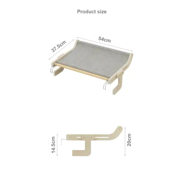 Elosung Wall Mounted Cat Hammock Bed Frame Comfortable Space Saving Design For Pets Pet Beds