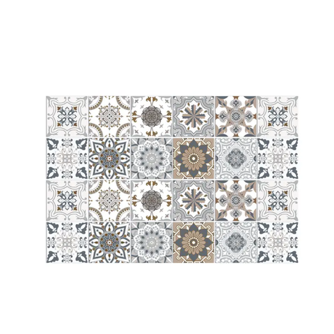 Wallpaper Brown Gray 20Cm X 24 Pieces Modern Retro Style Pvc Tile Stickers Wallpaper Rolls & Sheets