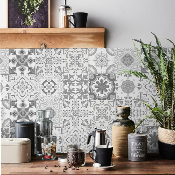 Wallpaper Gray Twenty Centimetre By 24 Pcs Modern Retro Pvc Tile Stickers Wallpaper Rolls & Sheets