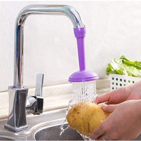 Kitchen Taps Water Tap Extension Swivel Long Purple High Elastic Sink Kitchen Bathroom Accessories Faucet Extender
