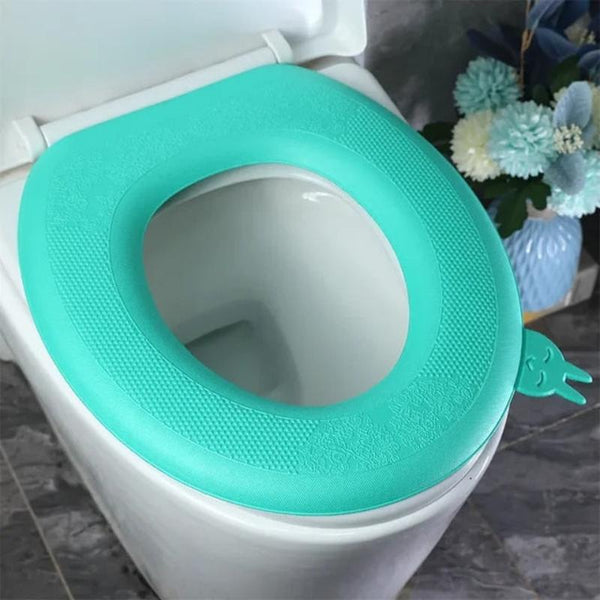 Green Washable Toilet Seat Cover Mat Pad Cushion O Shape Bathroom Accessories Bath Mats Rugs & Toilet Covers
