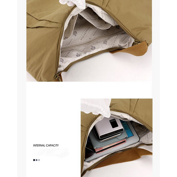 Elosung Light Green Waterproof Nylon Lightweight Tote Shoulder Bag Stylish And Spacious For Daily Commute Outdoor Activities Women's Bags & Handbags