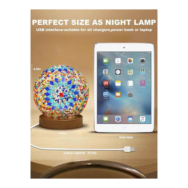 Elosung Wavy Orange Handmade Mosaic Glass Lamp Vibrant Decorative Table Light Lamps