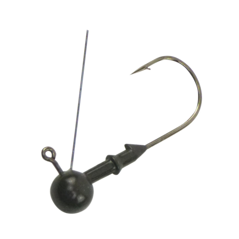 Vike 1/8 Oz Weedless Round Tungsten Jig Head Size 1/0 Hook 3 Pack Hooks