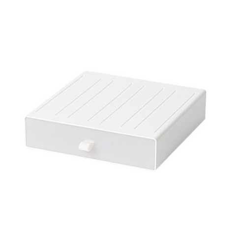 Storage Box White 20X20x5cm Desktop Stackable Drawer Type Organizer Storage Boxes