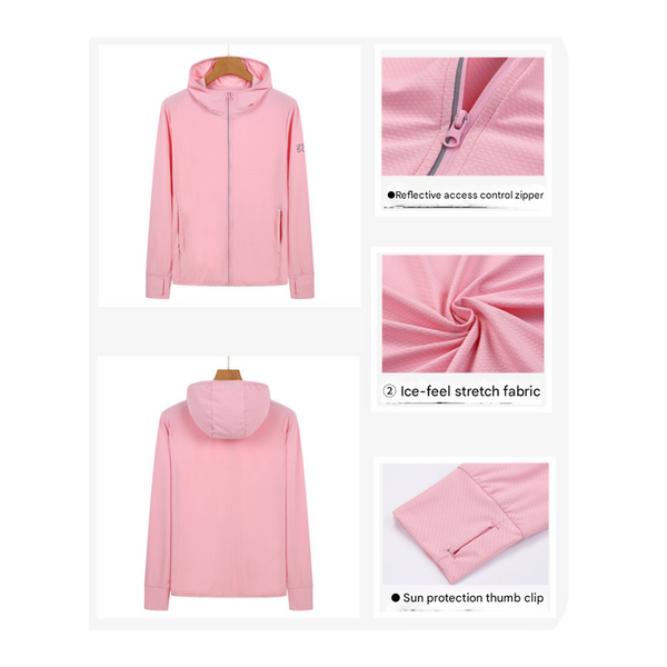 White Long Sleeve Uv Protection Summer Breathable Knitted Ice Silk Outdoor Sun Clothing Unisex Thin Sunscreen Shirt Tops