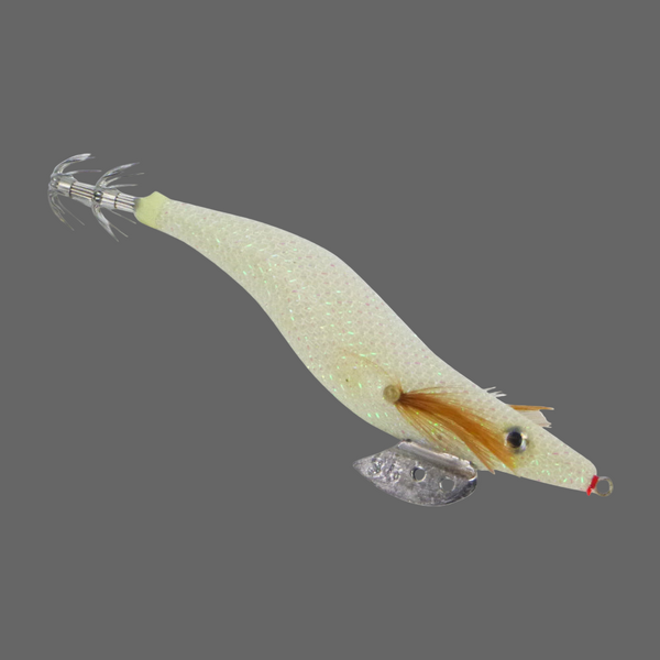 Finesse Rumoika Squid Jig White Glow 2.5 2 Pack Baits & Lures