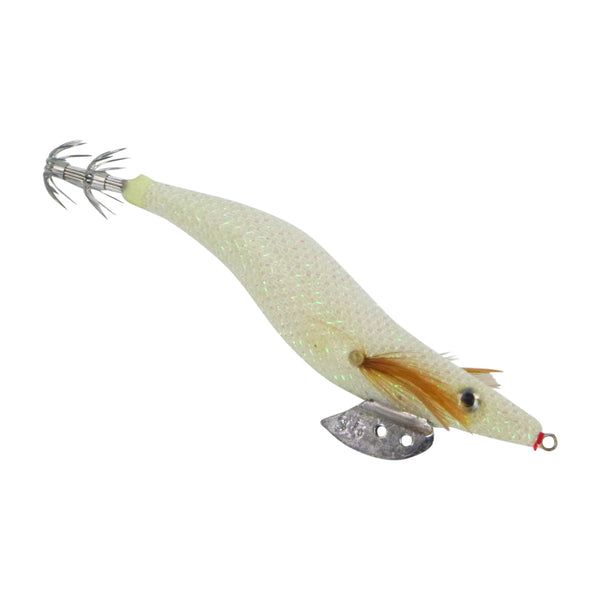 Finesse Rumoika Squid Jig White Glow 3.5 2 Pack Baits & Lures