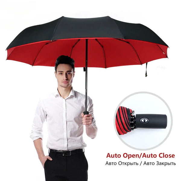Windproof Double Layer Resistant Umbrella Fully Automatic For Men And Women Umbrellas