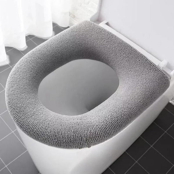 Gray Washable Soft Mat Pad Cushion O Shape Toilet Seat Bidet Cover Accessories Toilet Seats
