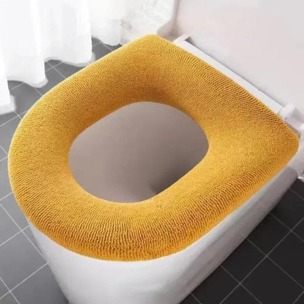 Toilet Seat Cover Yellow Washable Soft Mat Pad Cushion O Shape Bidet Accessories Bath Mats Rugs & Toilet Covers